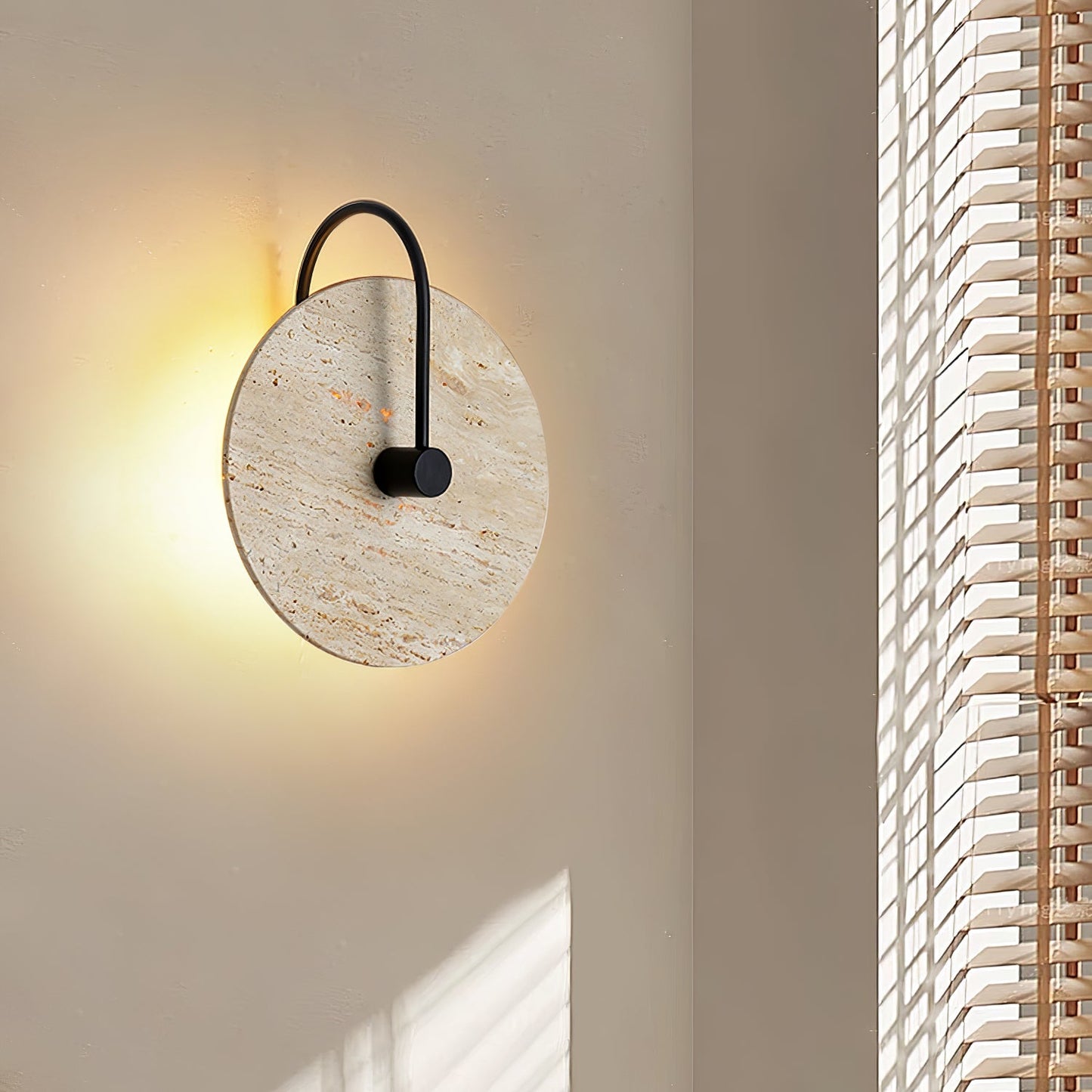 Resin Ribbed Wall Lamp for Modern Spaces