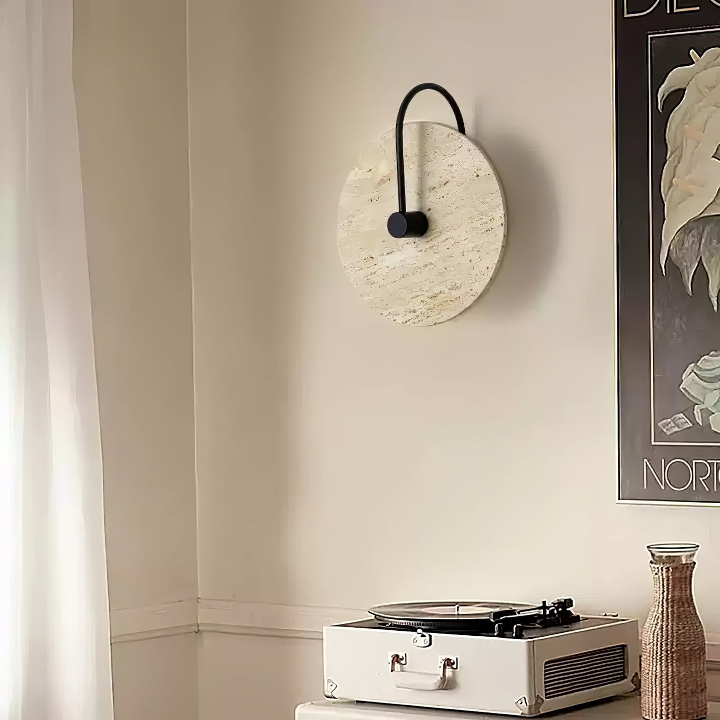 Resin Ribbed Wall Lamp for Modern Spaces