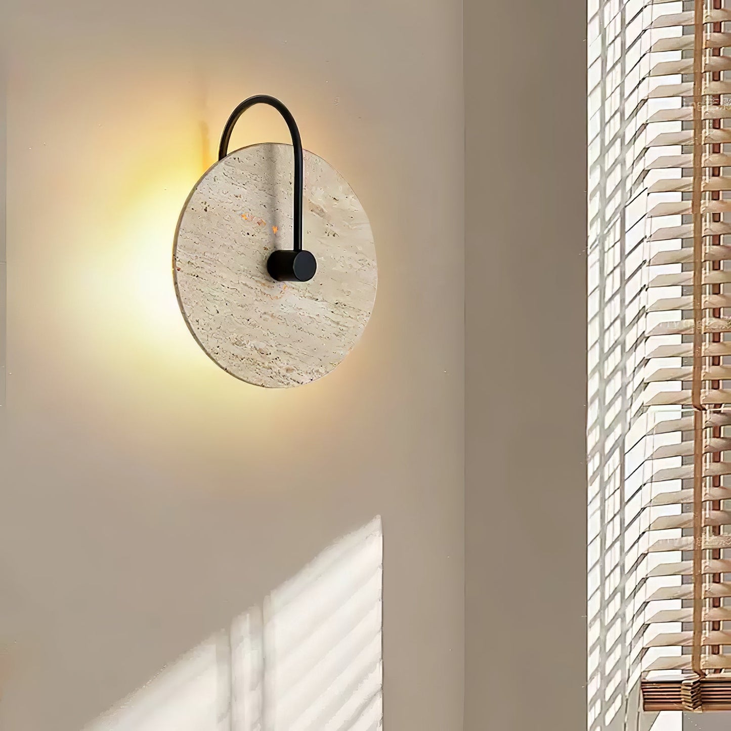 Resin Ribbed Wall Lamp for Modern Spaces
