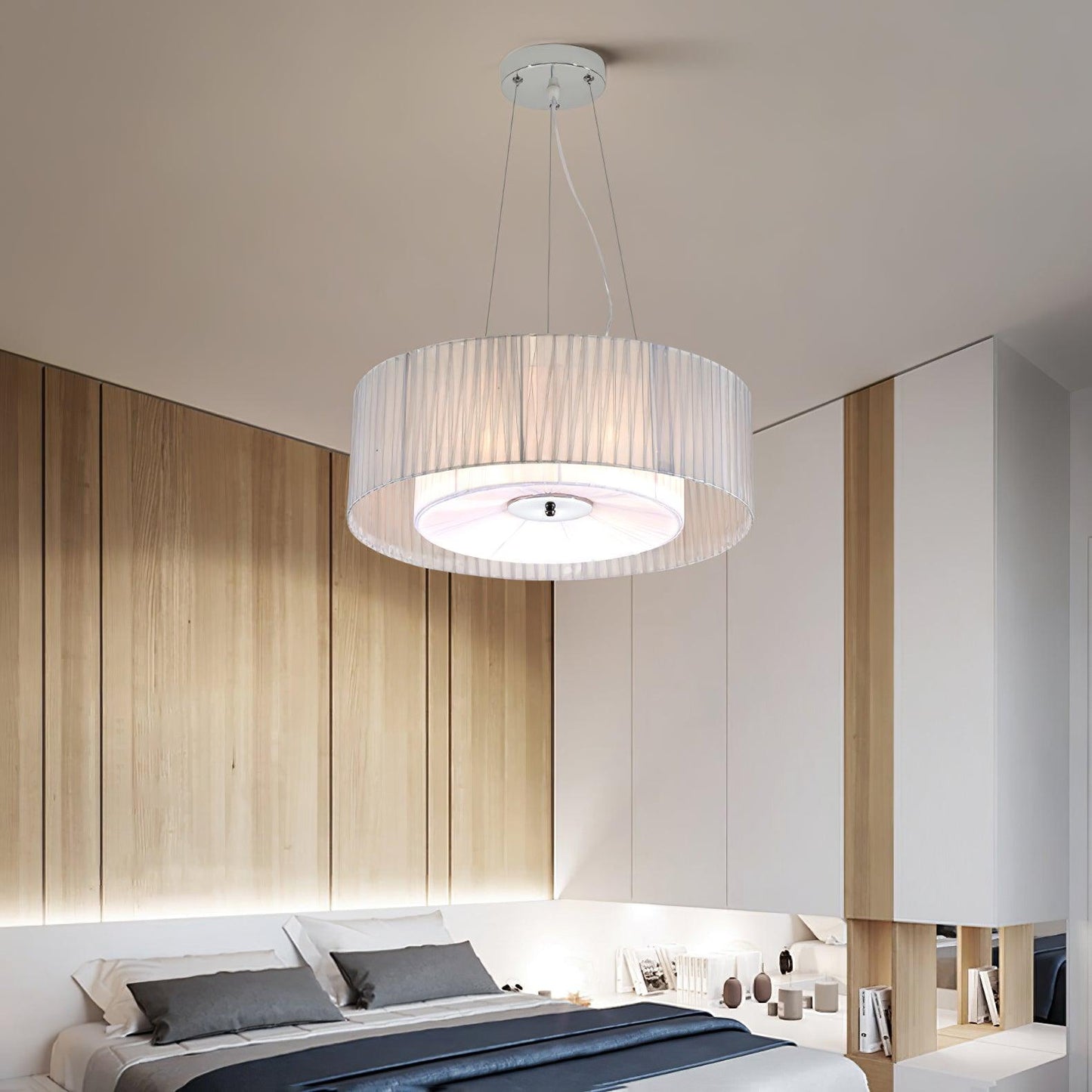 Ruffle Pleated Pendant Lamp, Modern Decor