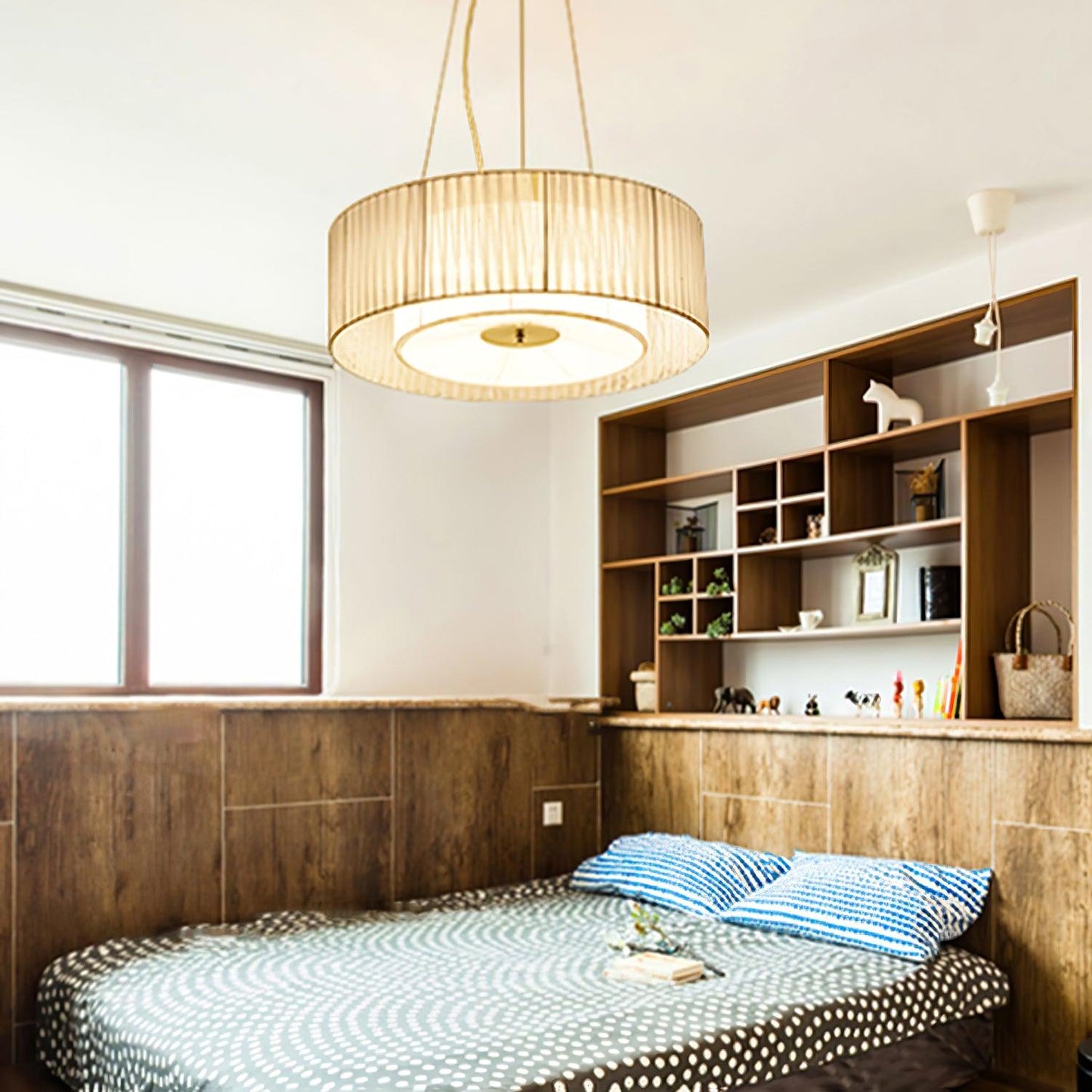 Ruffle Pleated Pendant Lamp, Modern Decor
