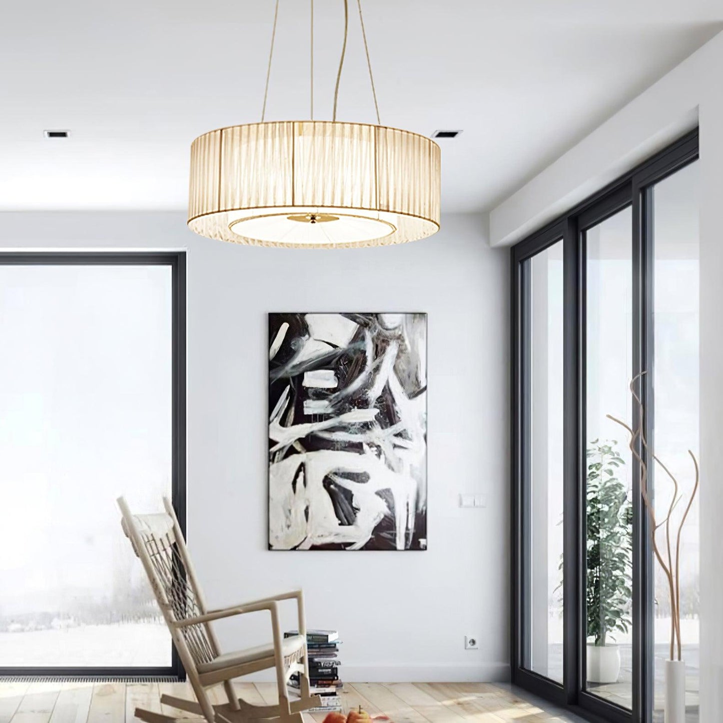Ruffle Pleated Pendant Lamp, Modern Decor