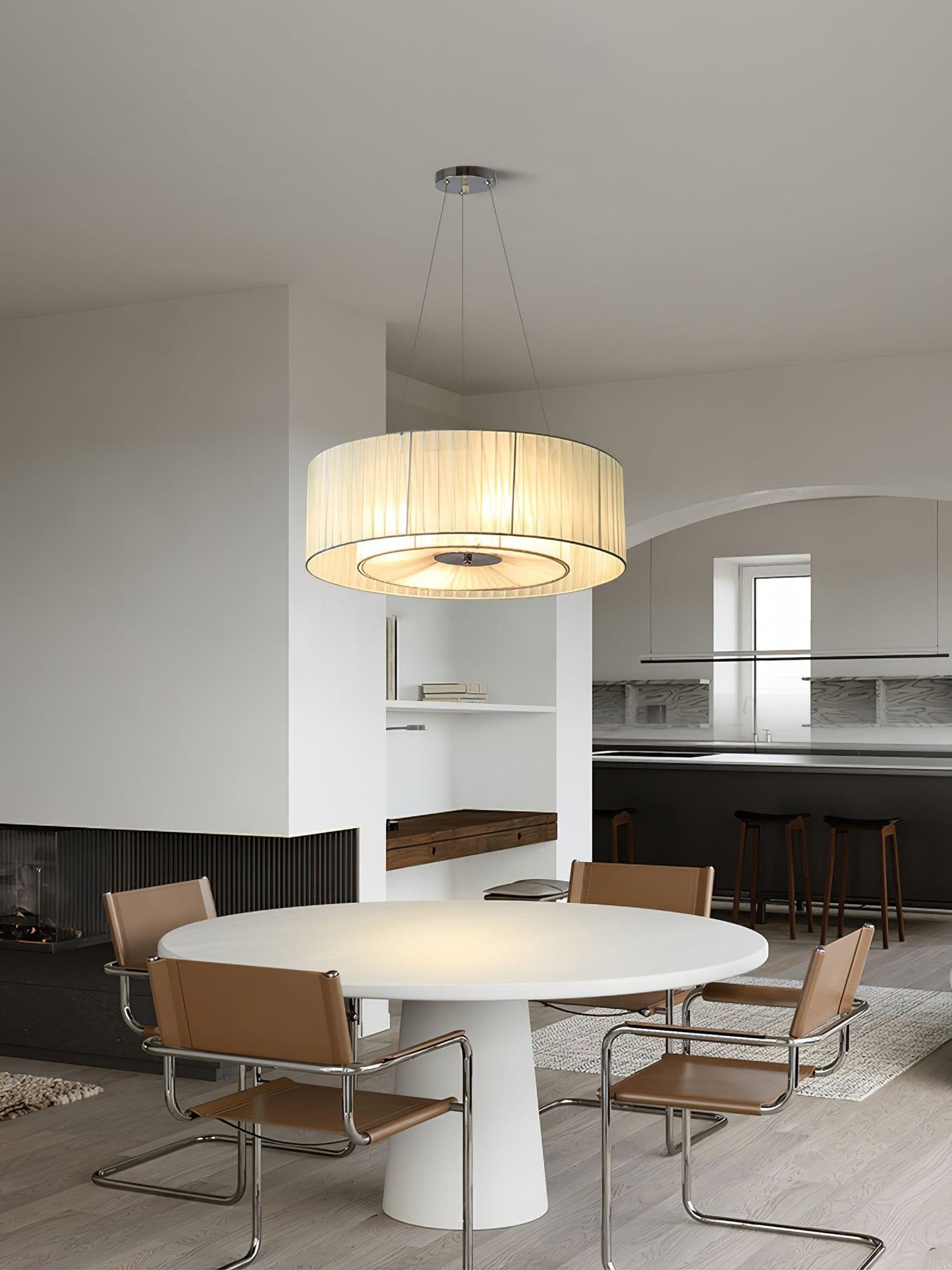 Ruffle Pleated Pendant Lamp, Modern Decor