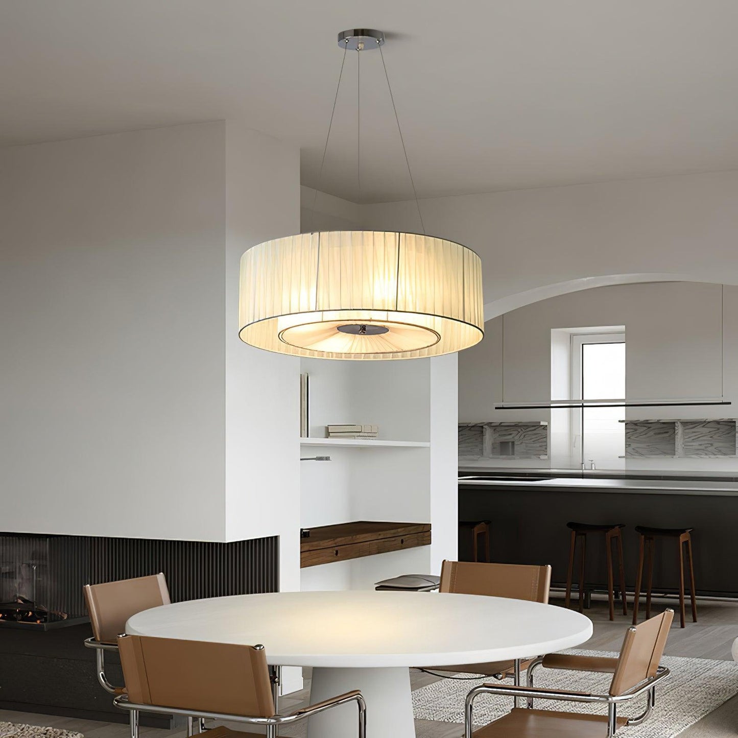 Ruffle Pleated Pendant Lamp, Modern Decor