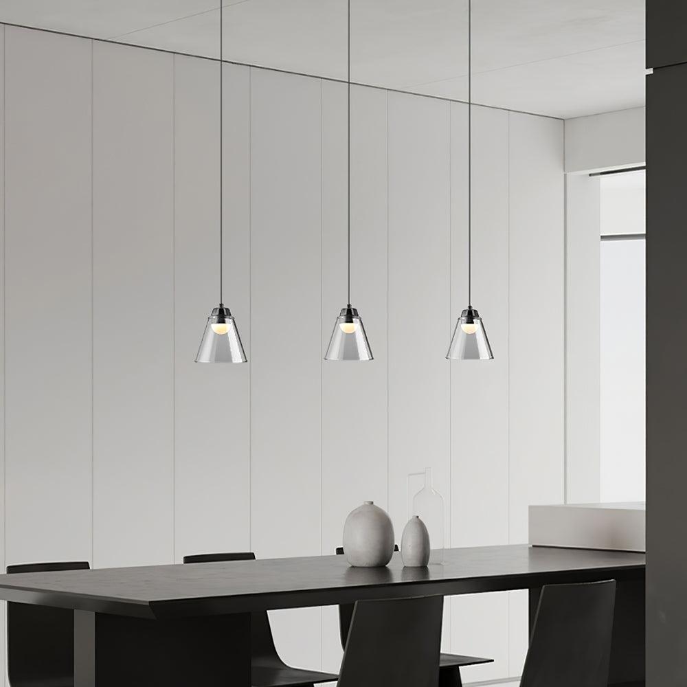 Clear Glass Pendant Lamp with Integrated LED