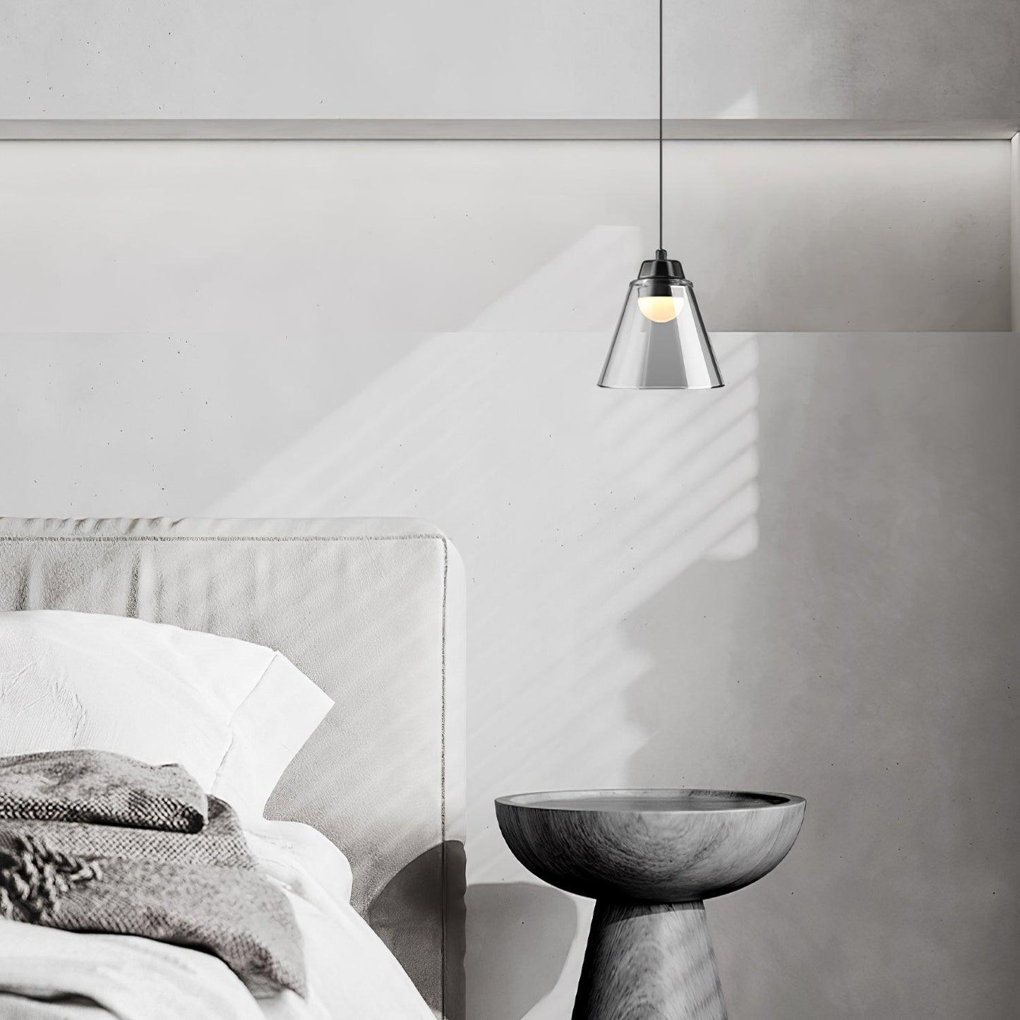 Clear Glass Pendant Lamp with Integrated LED