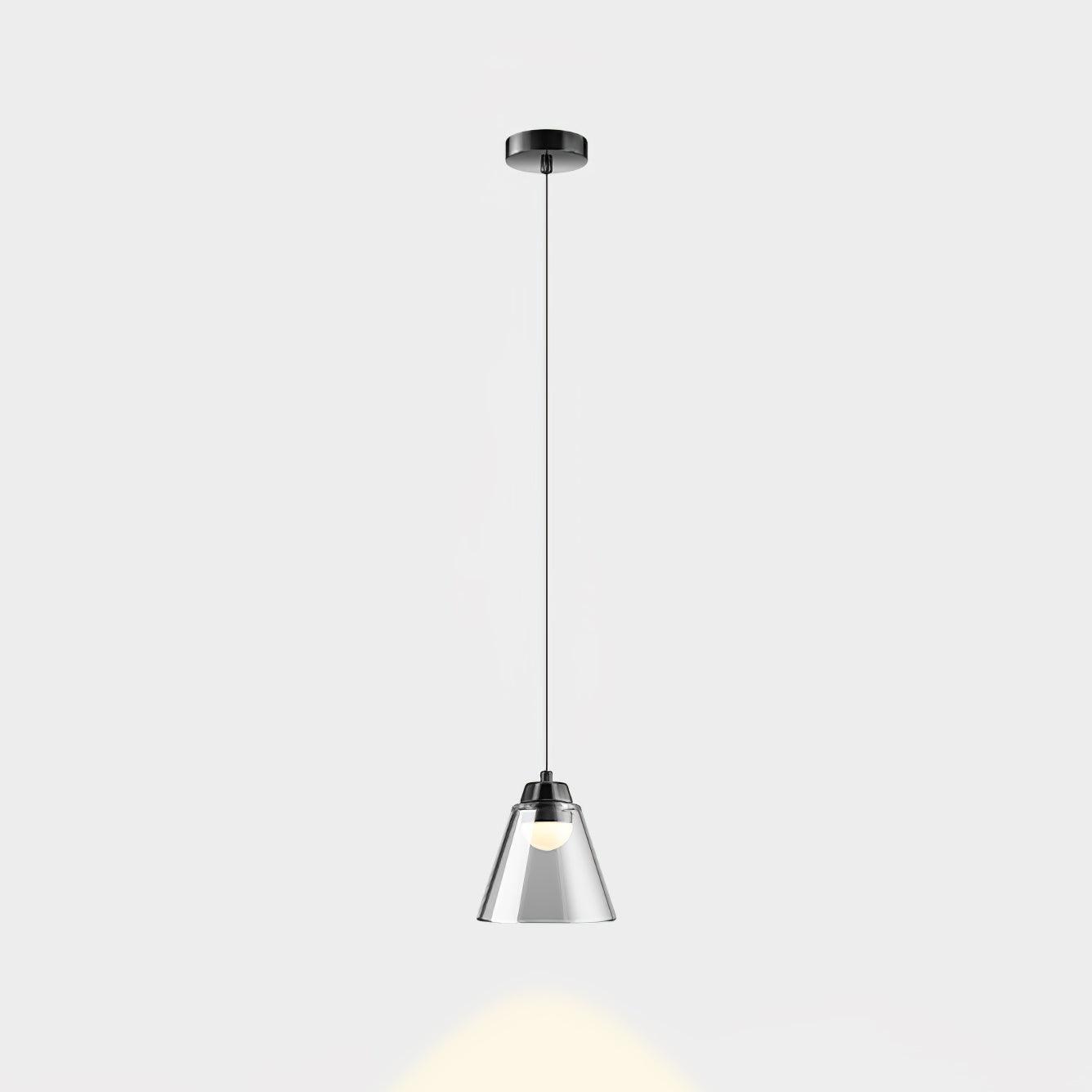 Clear Glass Pendant Lamp with Integrated LED