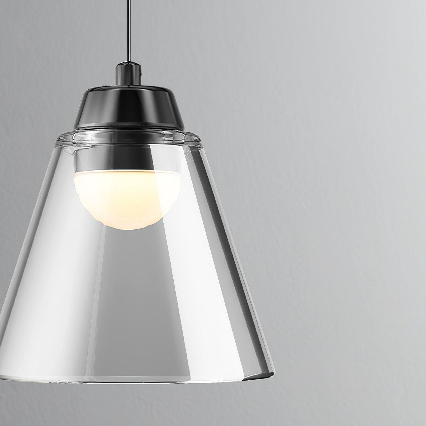 Clear Glass Pendant Lamp with Integrated LED