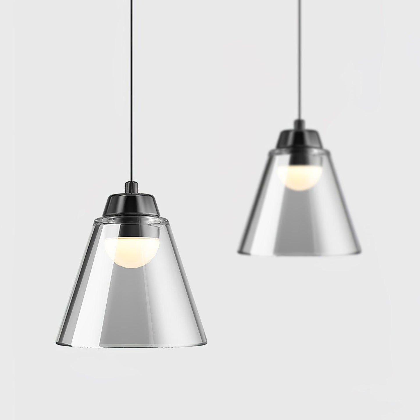 Clear Glass Pendant Lamp with Integrated LED
