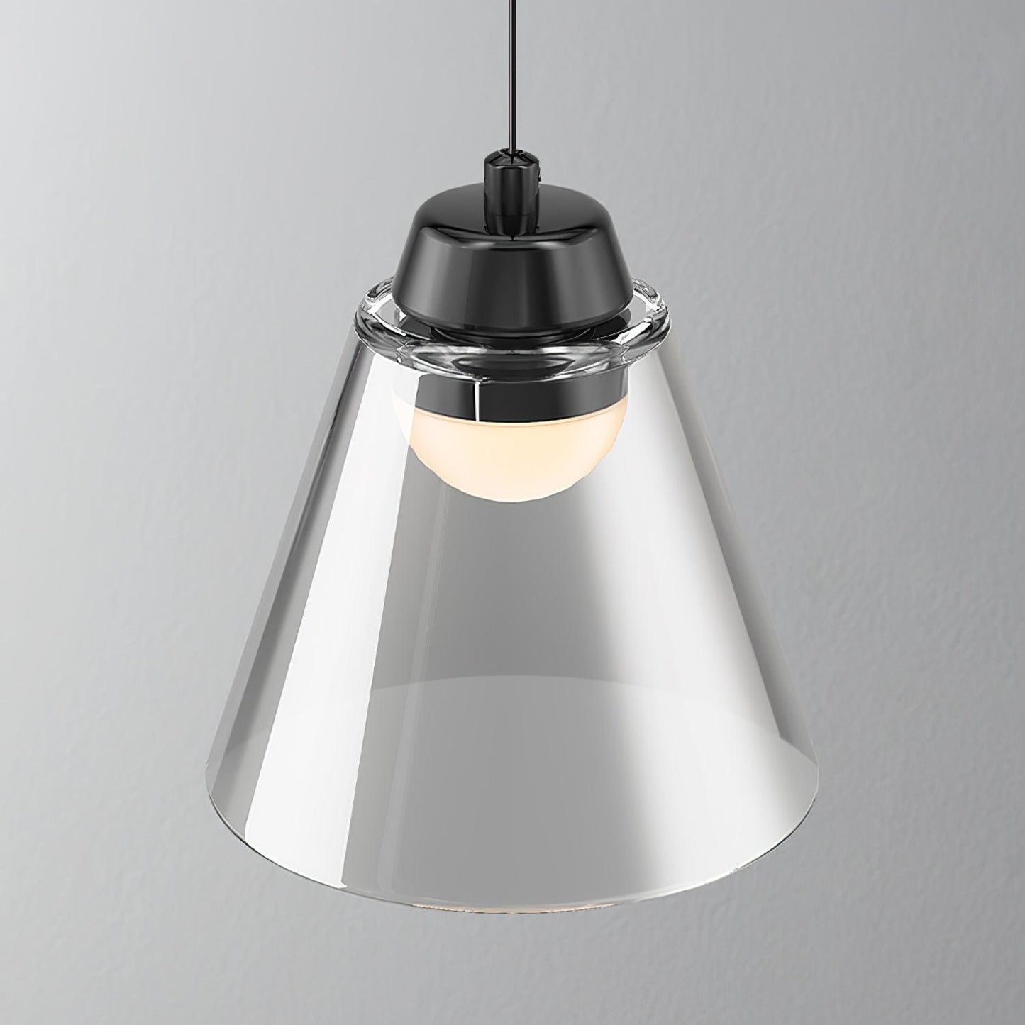 Clear Glass Pendant Lamp with Integrated LED