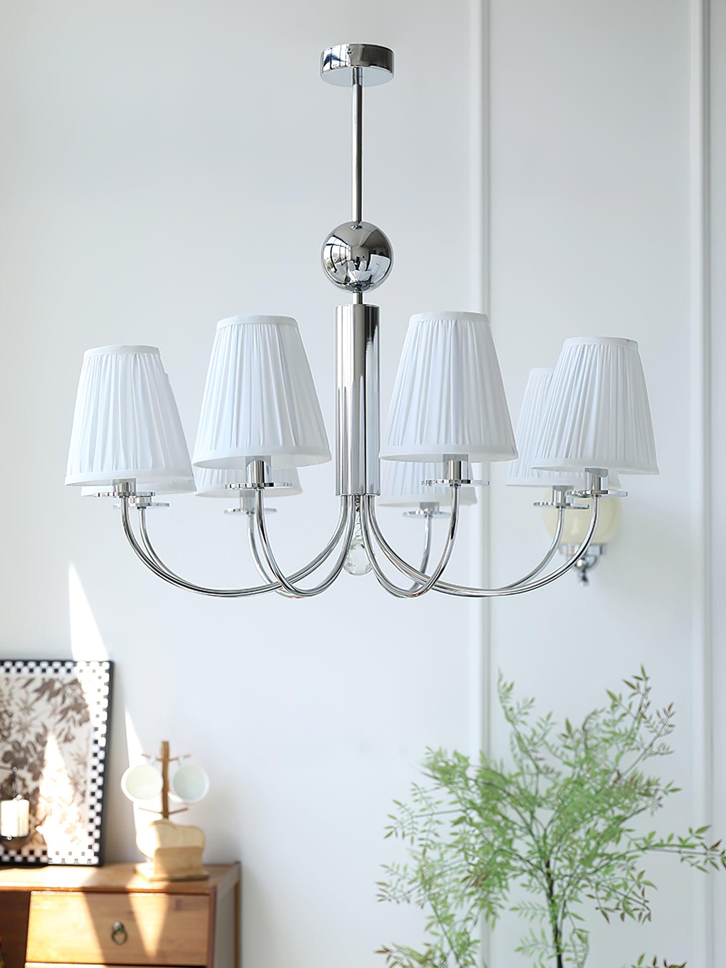 Simplicity Chrome Chandelier, 6 Heads