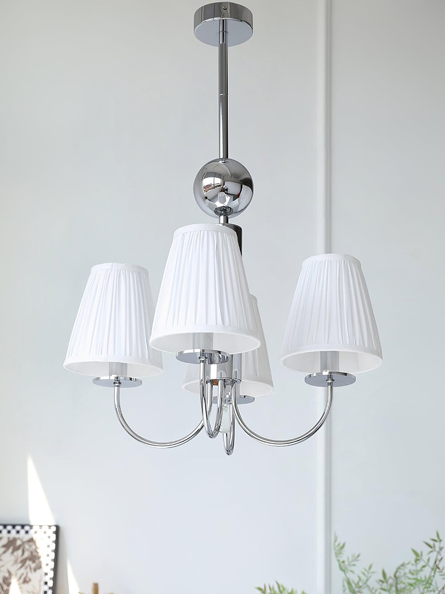 Simplicity Chrome Chandelier, 6 Heads