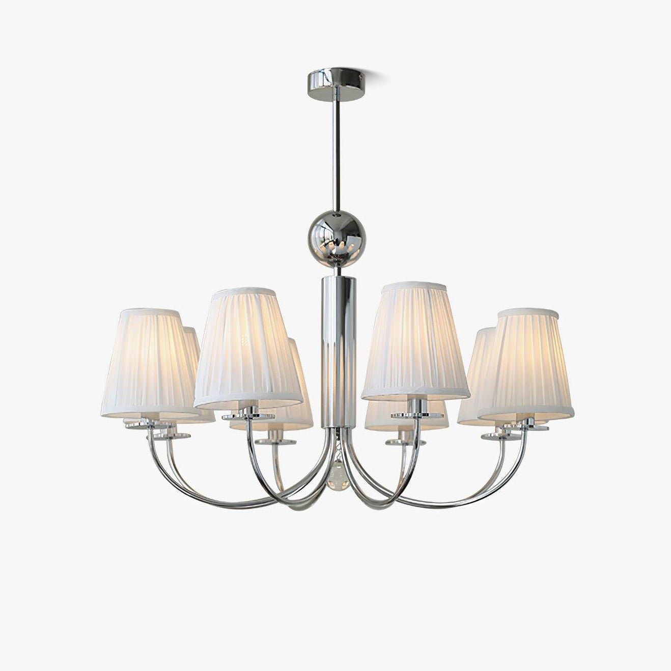 Simplicity Chrome Chandelier, 6 Heads