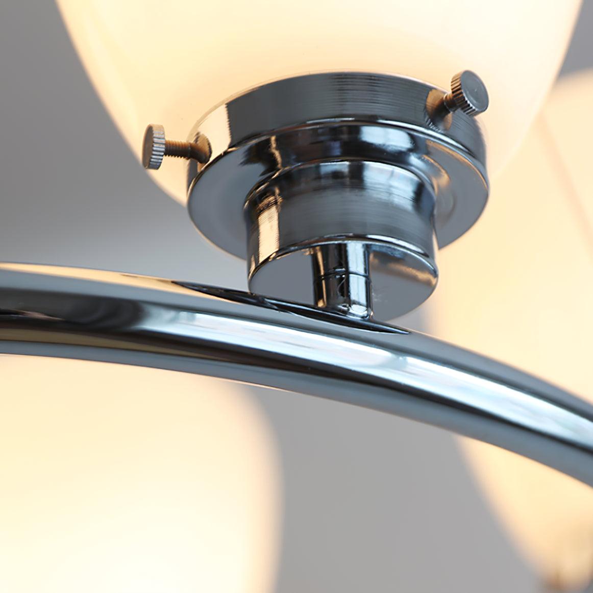 Modern Werner Chandelier with Glossy White Shades