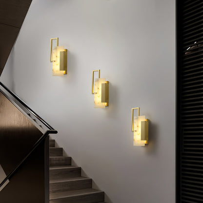 Alabaster Wall Sconce with Modern Craftsmanship
