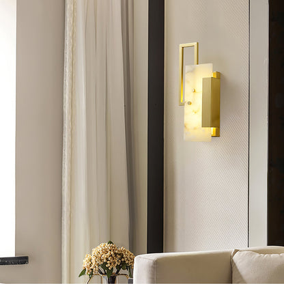 Alabaster Wall Sconce with Modern Craftsmanship