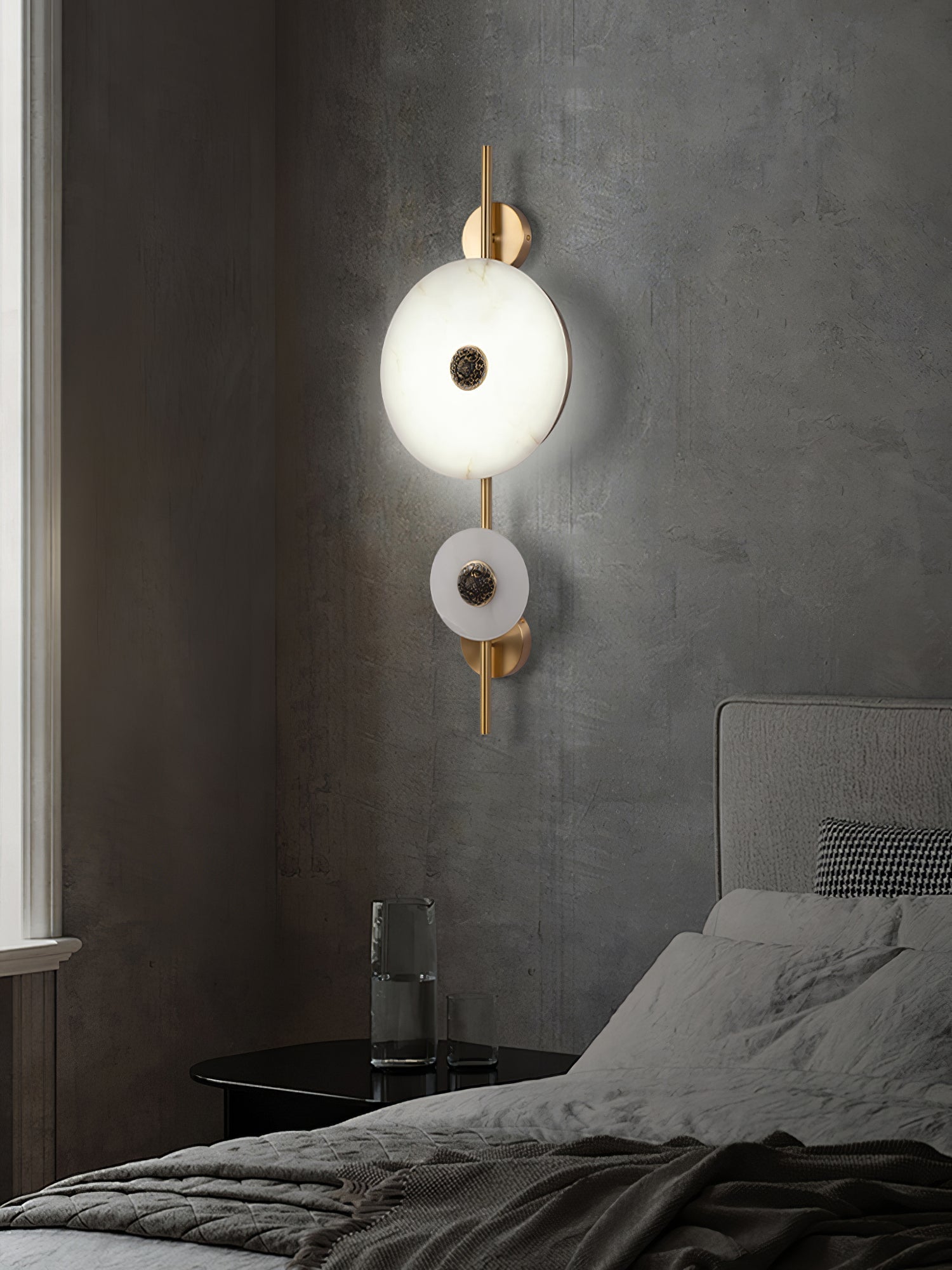 Alabaster Eclipse Wall Light by Vakkerlight