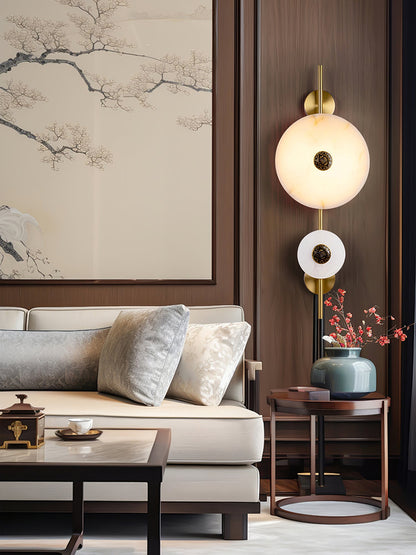 Alabaster Eclipse Wall Light by Vakkerlight
