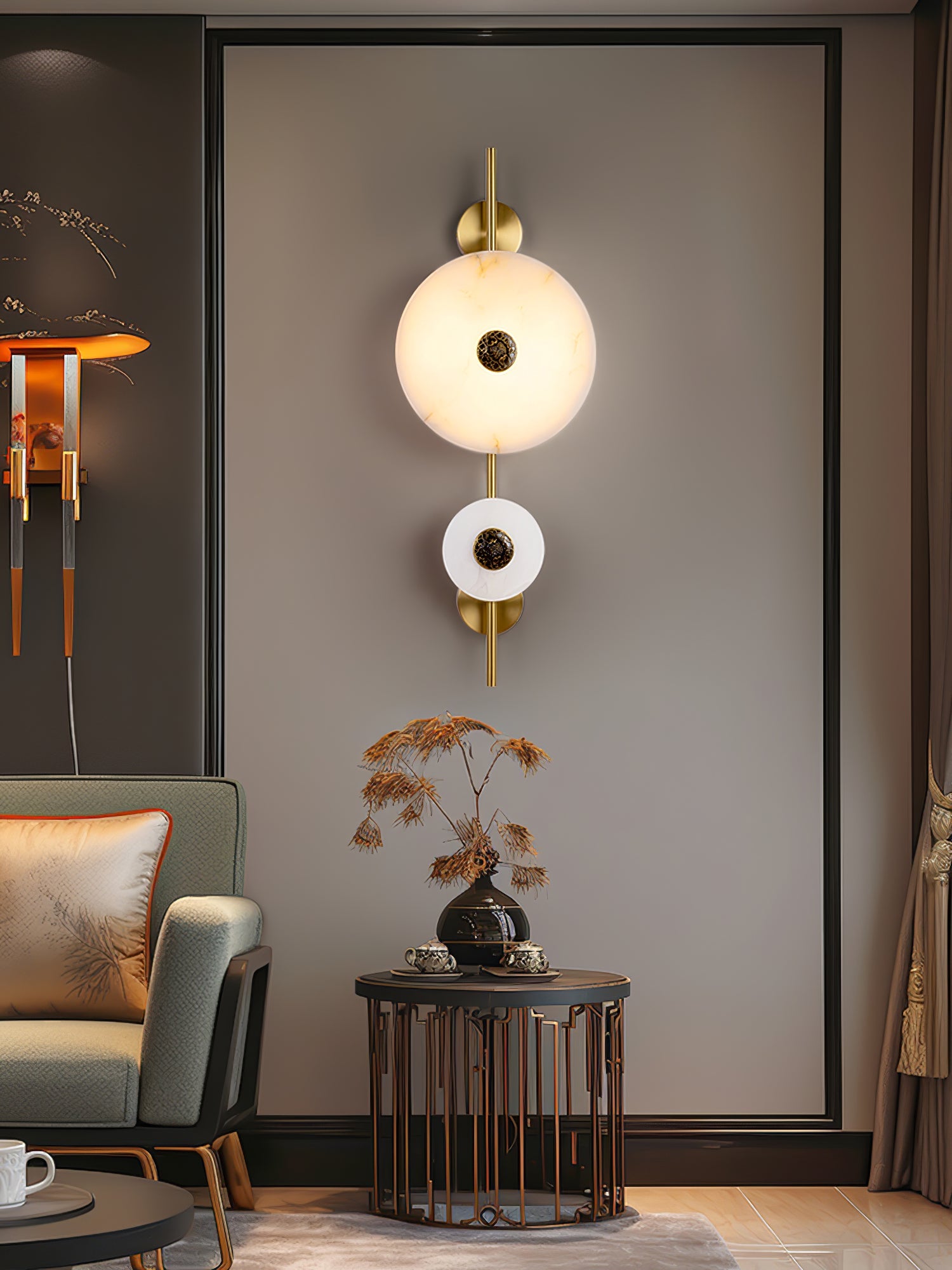 Alabaster Eclipse Wall Light by Vakkerlight
