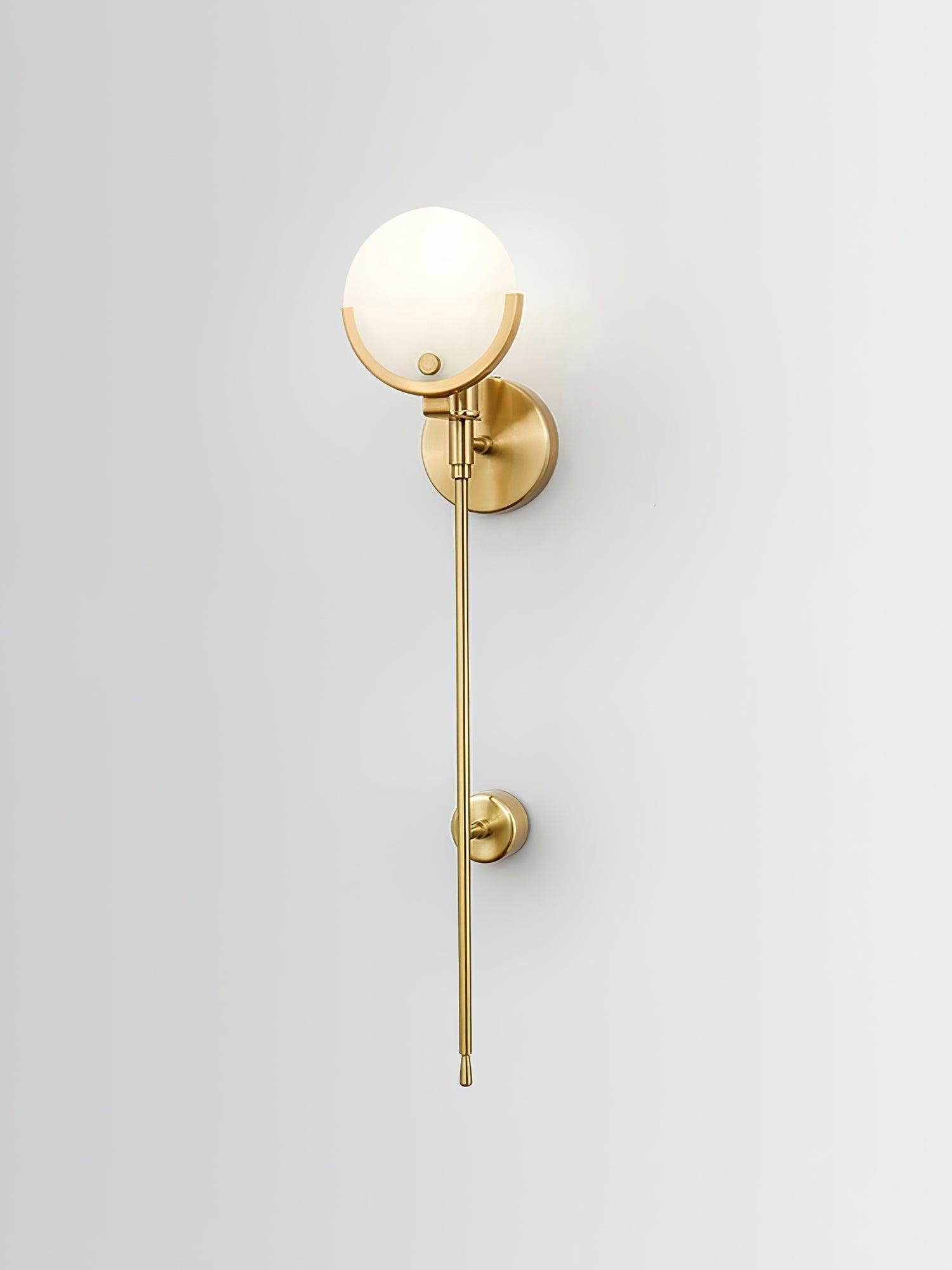 Ava Brass Wall Lamp with Alabaster Shade