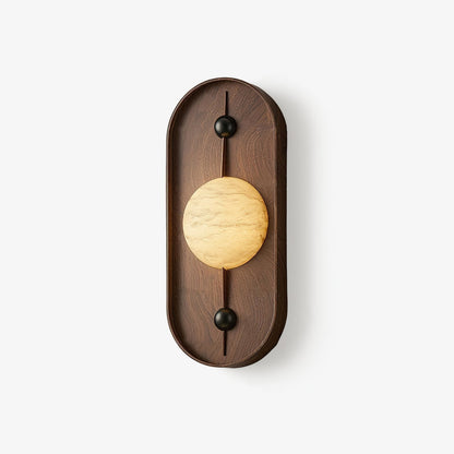Bezel Wall Lamp with Alabaster Design