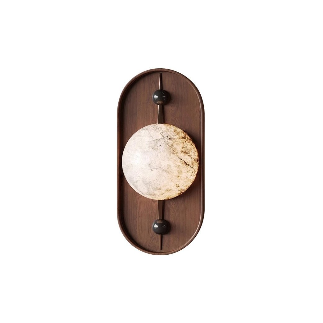 Bezel Wall Lamp with Alabaster Design