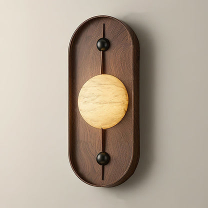 Bezel Wall Lamp with Alabaster Design