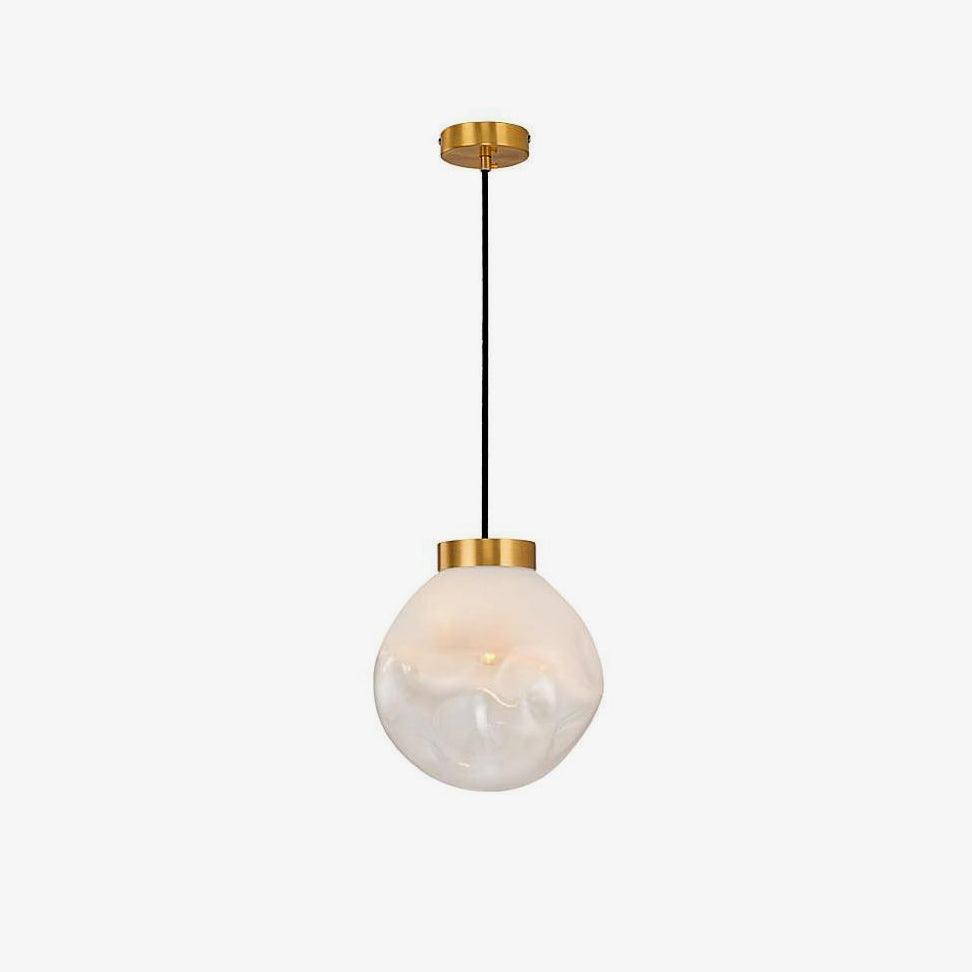 Ecar Gold Pendant Lamp with White Sphere