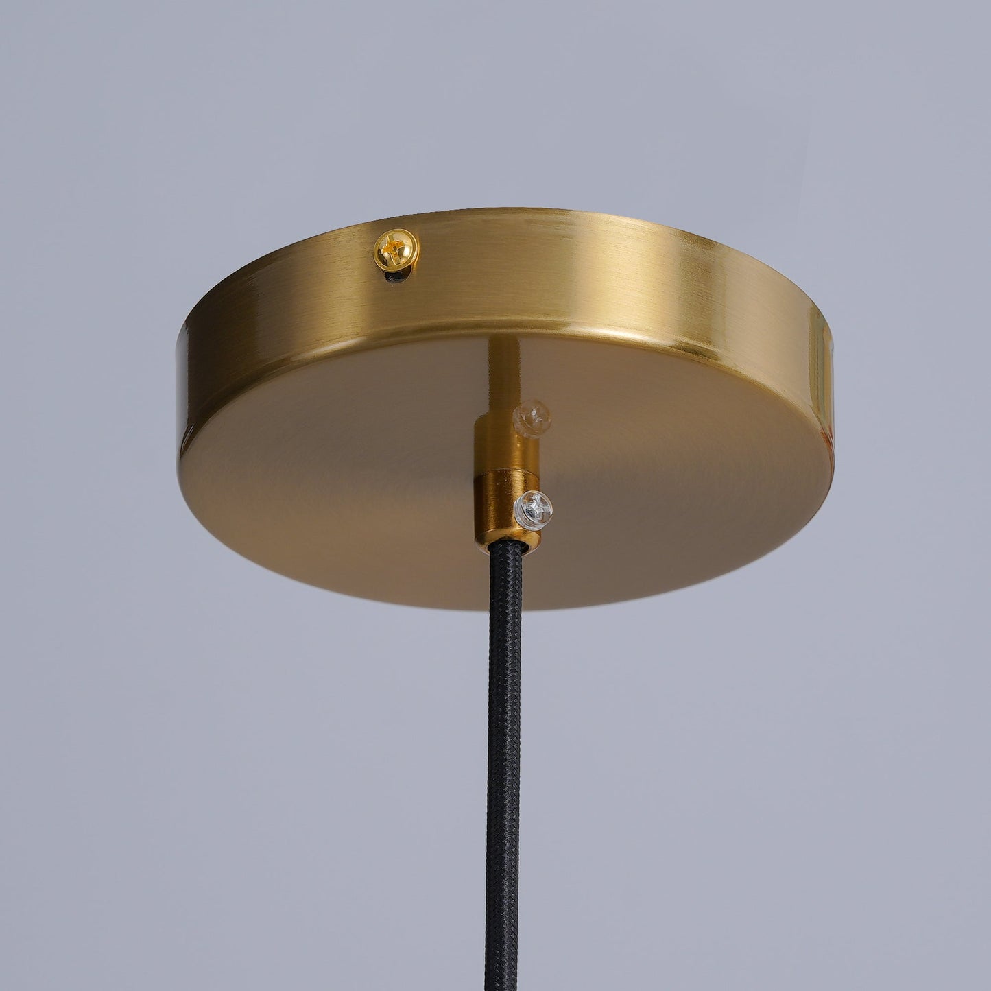 Ecar Gold Pendant Lamp with White Sphere