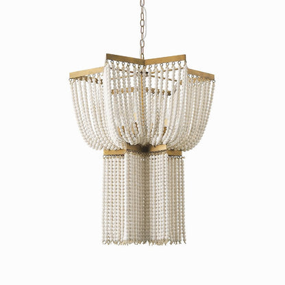 Gold Star Shaped Beaded Chandelier