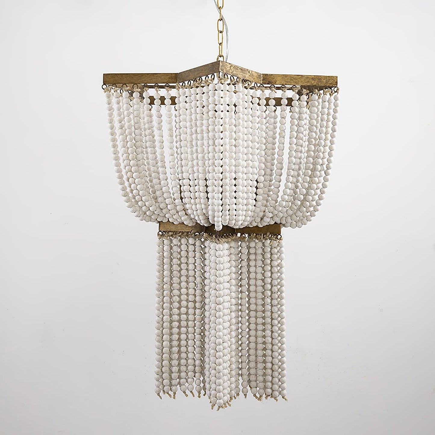 Gold Star Shaped Beaded Chandelier
