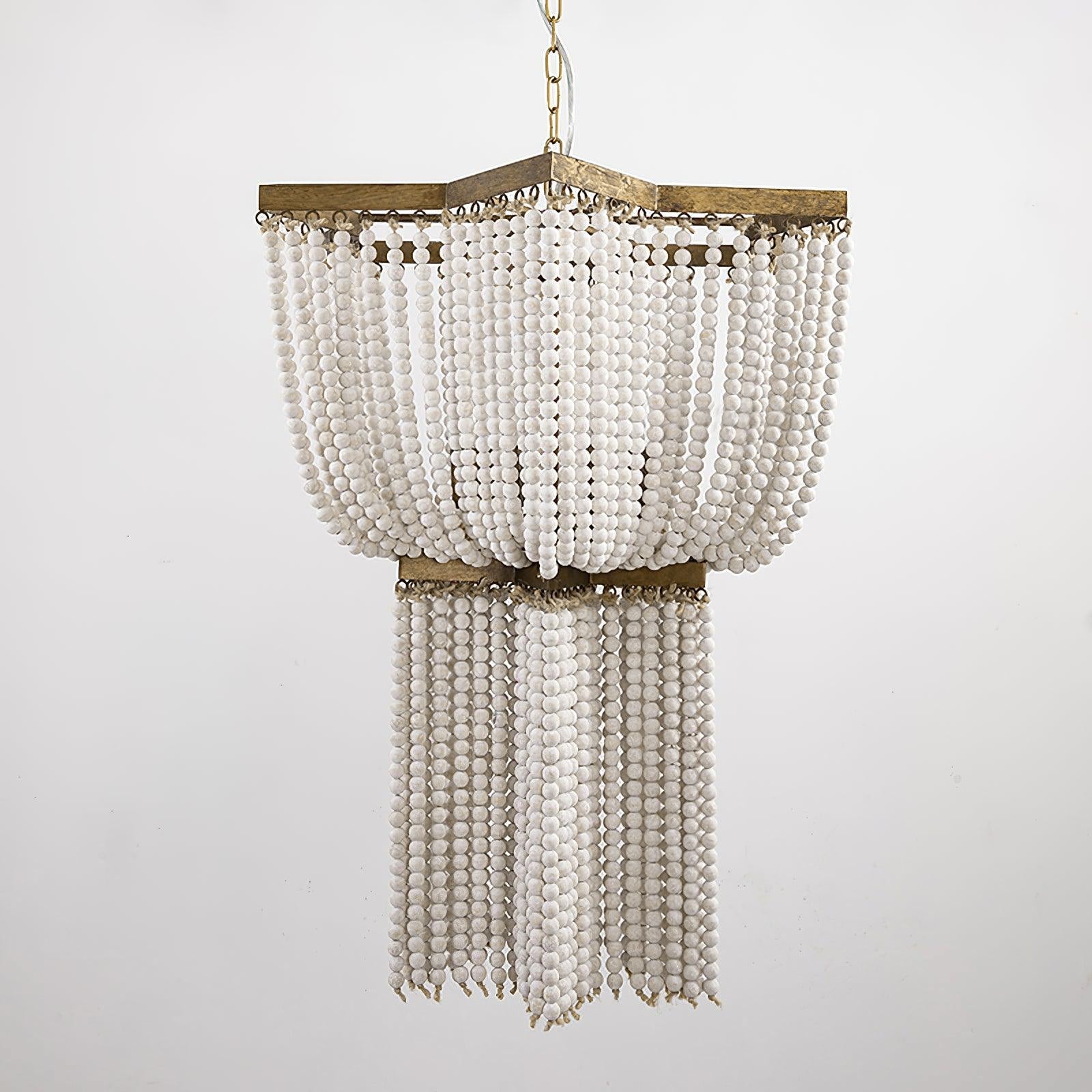 Gold Star Shaped Beaded Chandelier