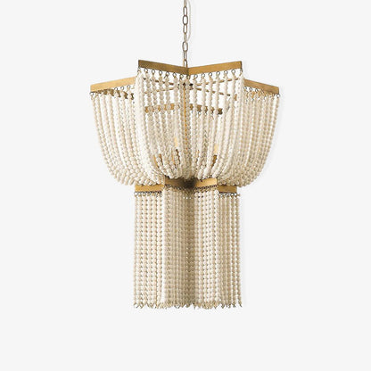 Gold Star Shaped Beaded Chandelier