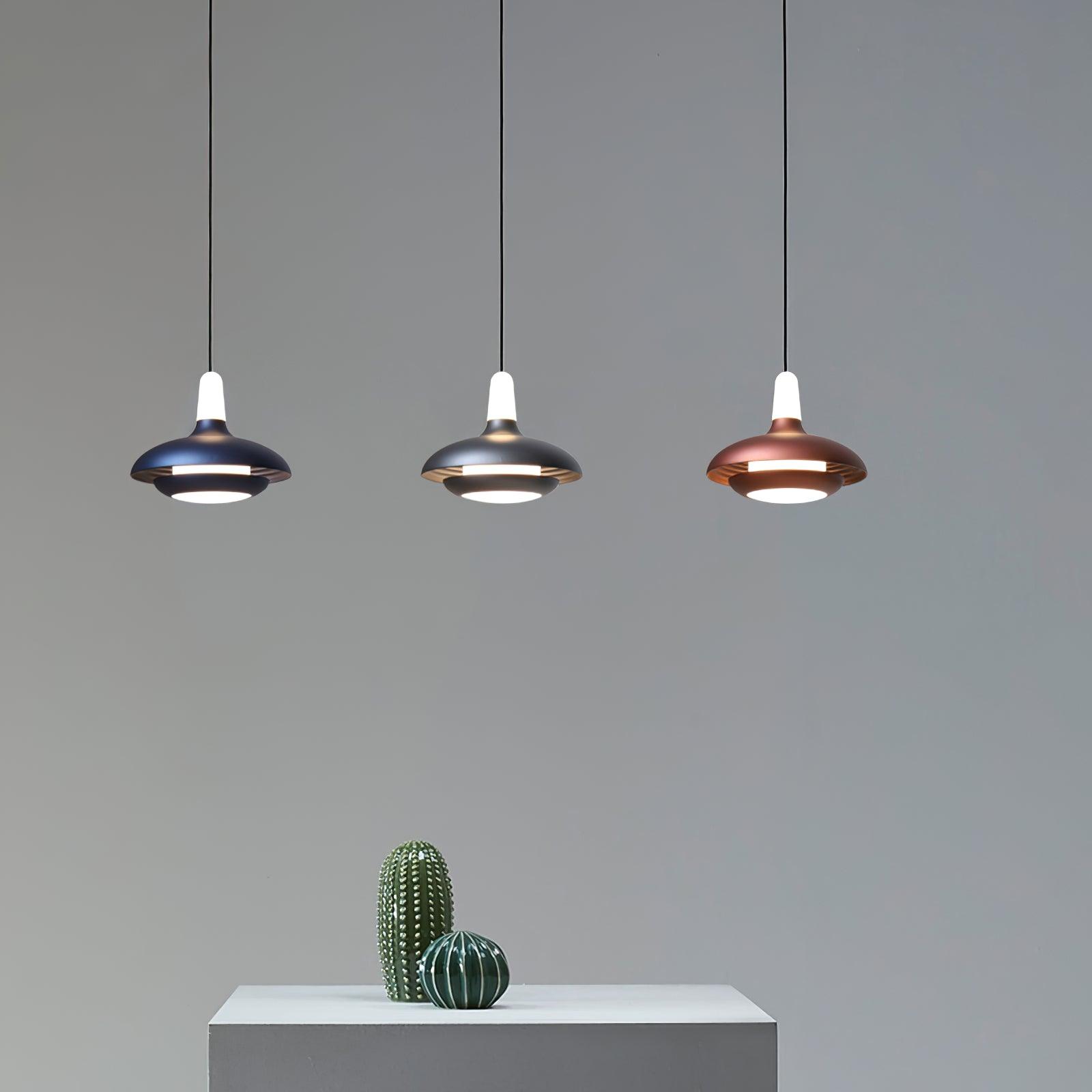 Elliptical Glass Fiji Pendant Light