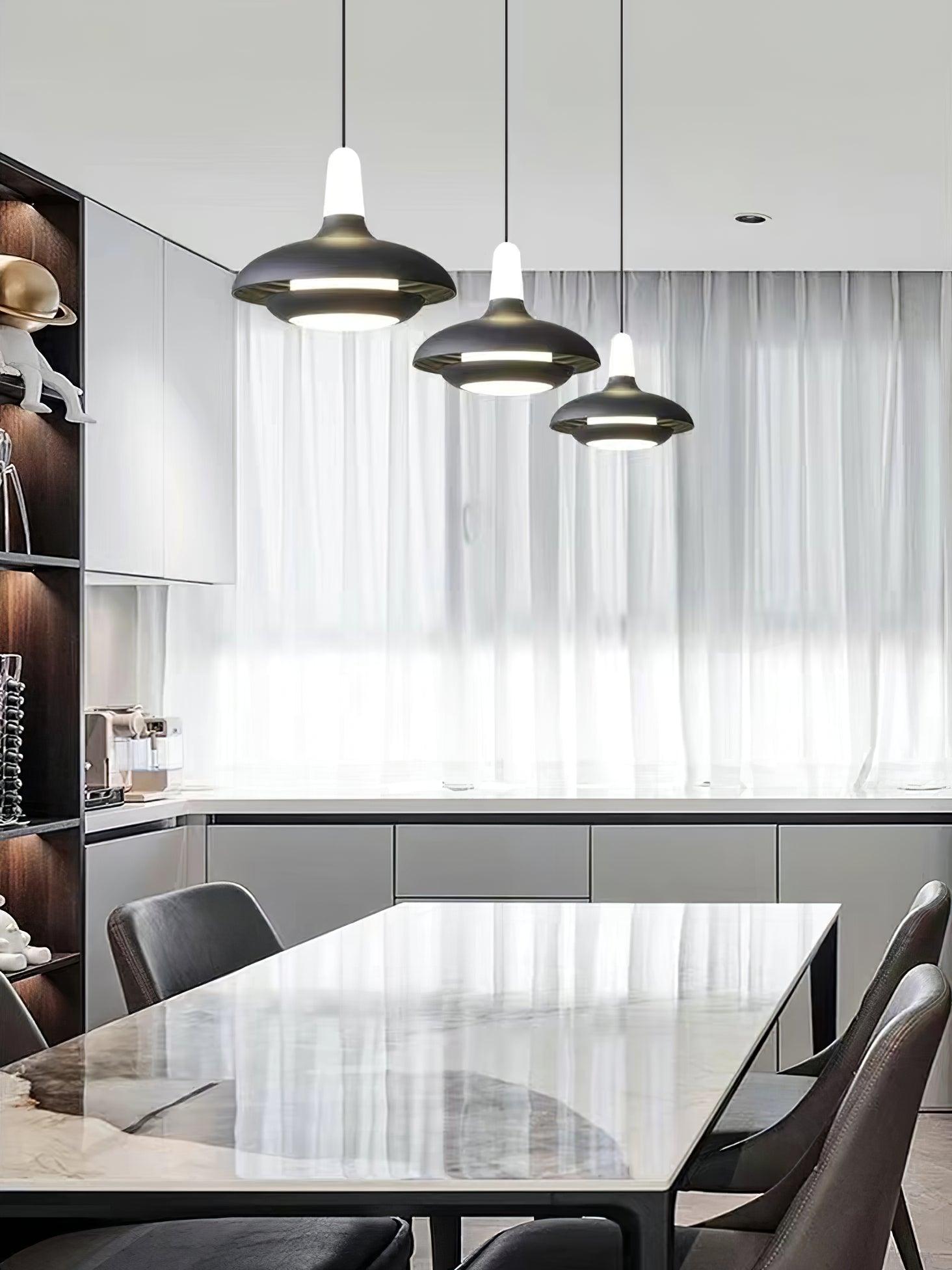 Elliptical Glass Fiji Pendant Light