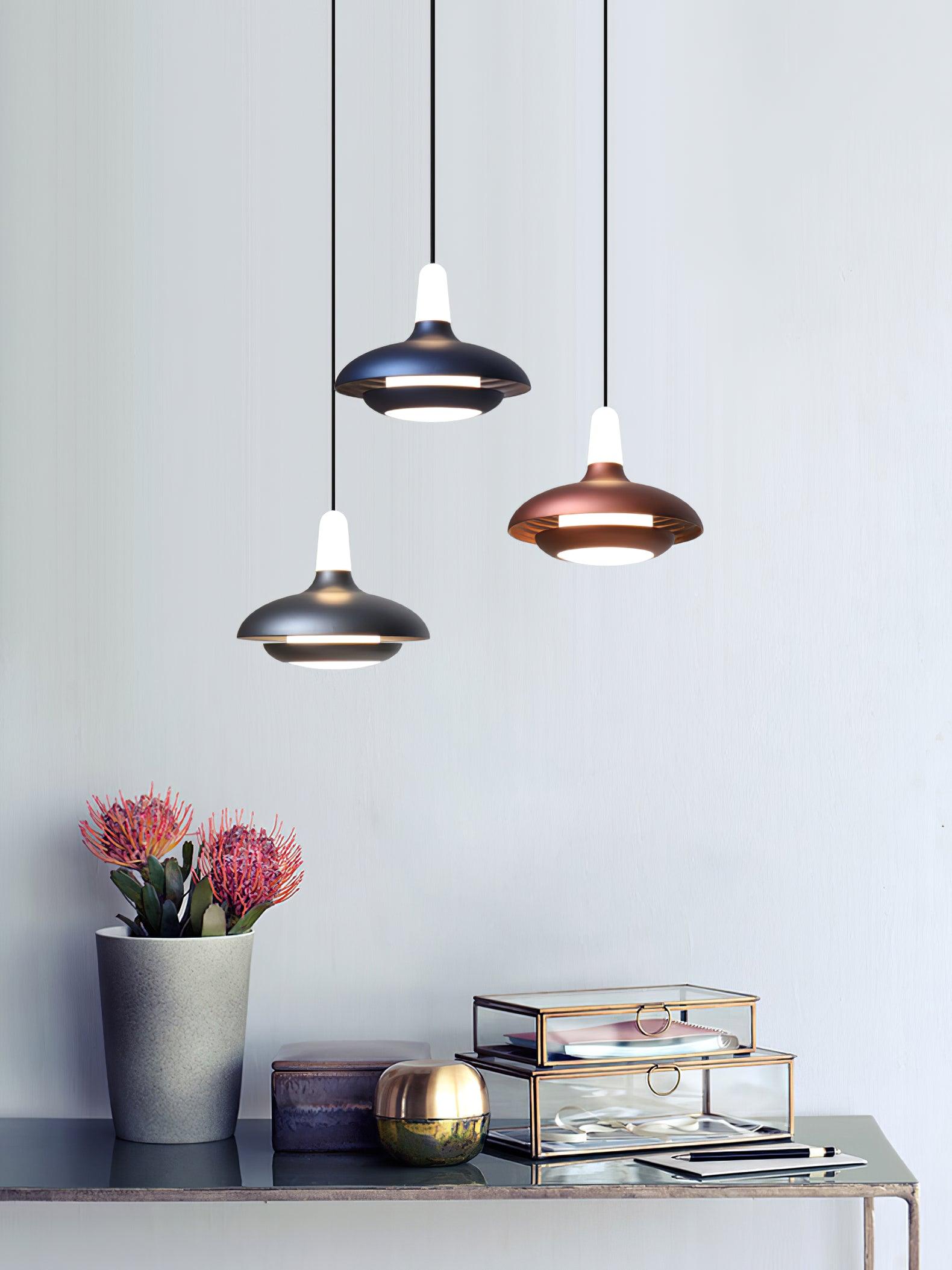 Elliptical Glass Fiji Pendant Light