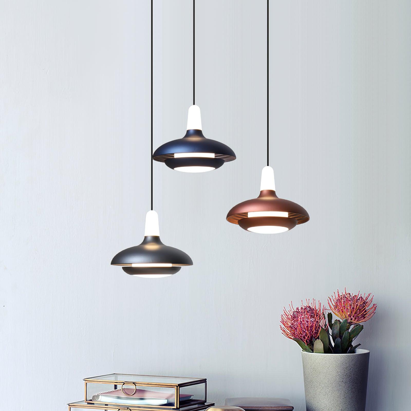 Elliptical Glass Fiji Pendant Light