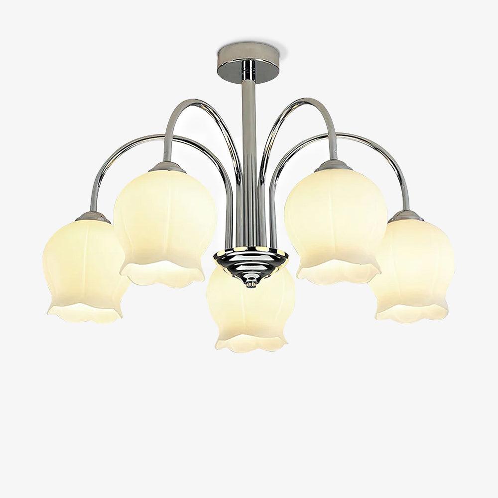 Floral Glass Chandelier with 5/6/8 Heads
