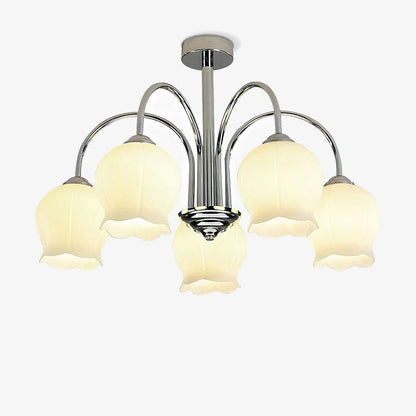 Floral Glass Chandelier with 5/6/8 Heads