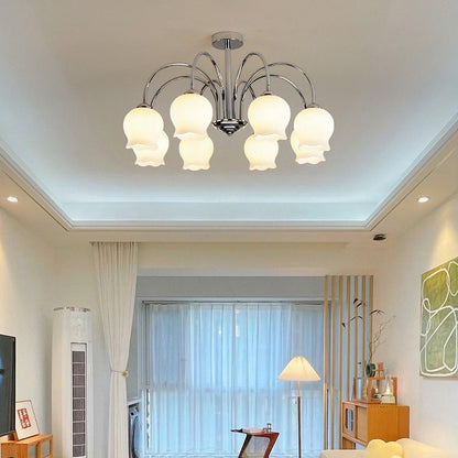 Floral Glass Chandelier with 5/6/8 Heads