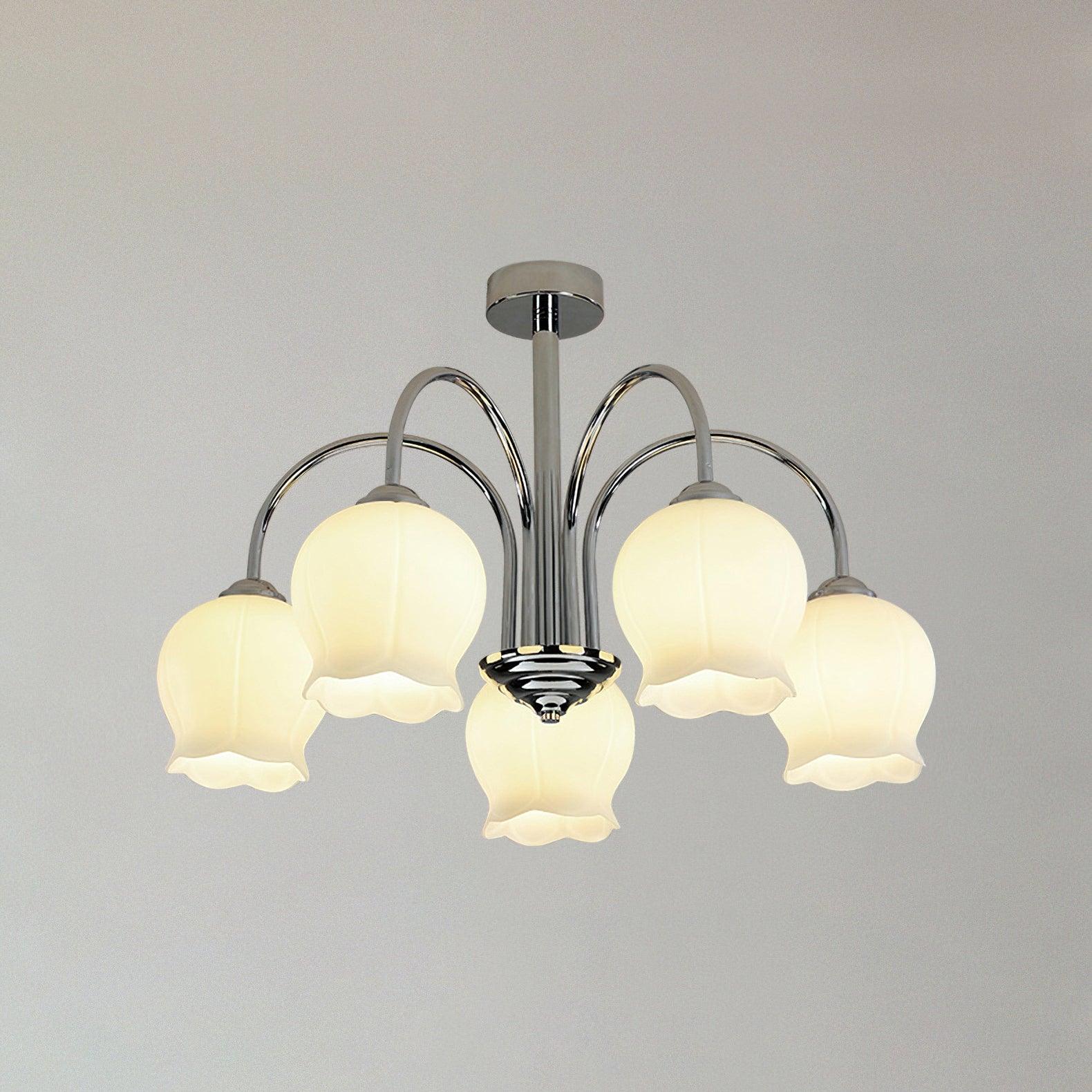 Floral Glass Chandelier with 5/6/8 Heads