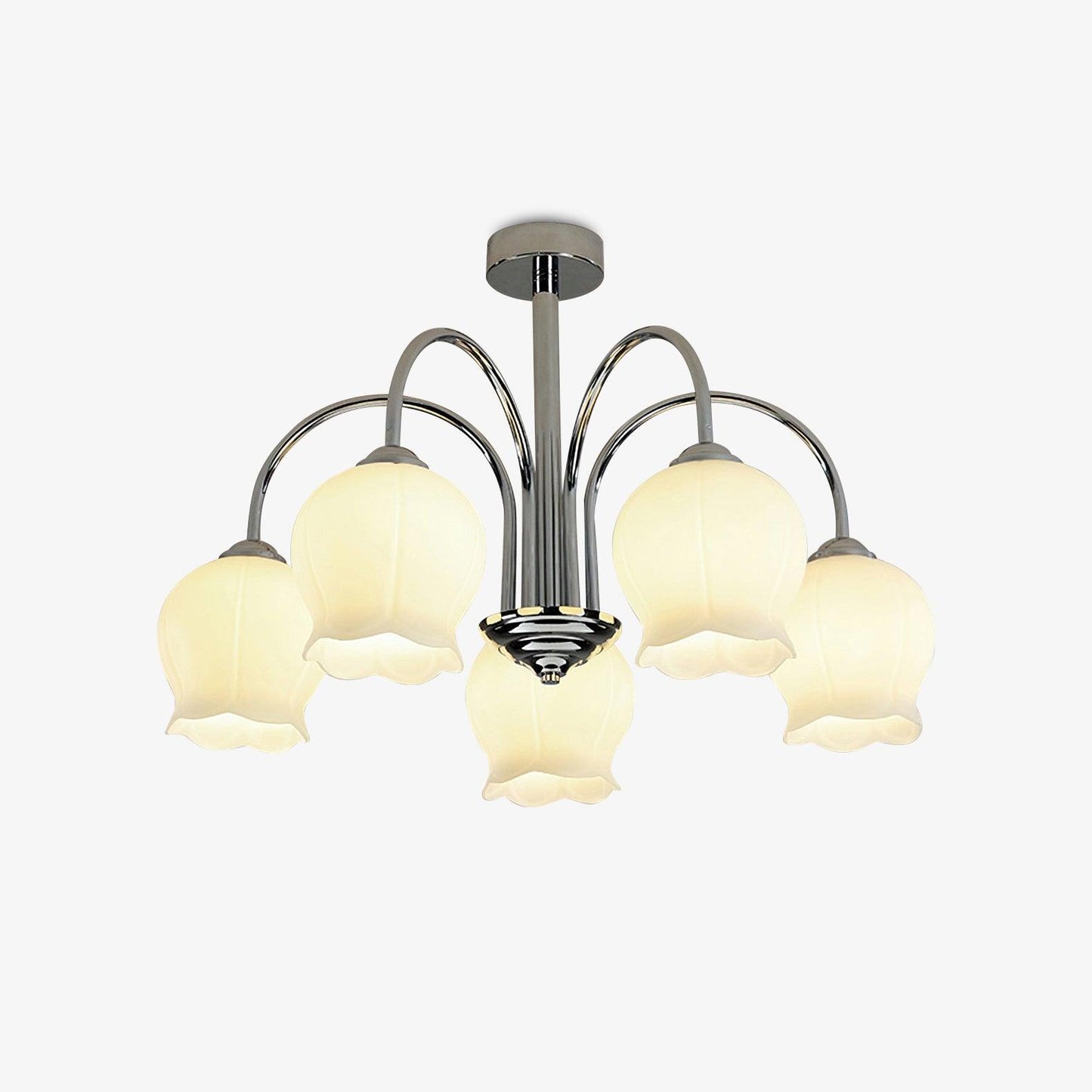 Floral Glass Chandelier with 5/6/8 Heads