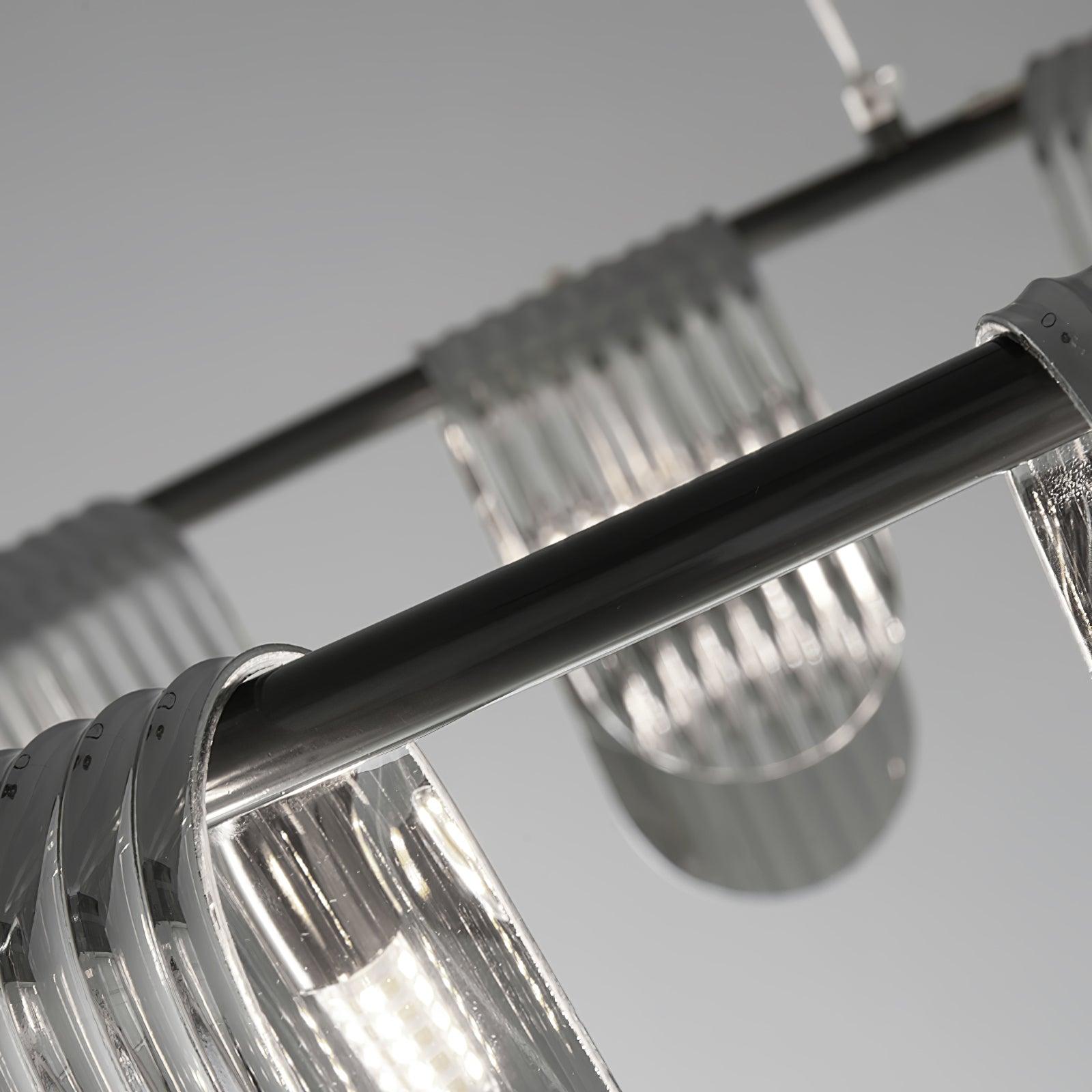 Elegant Brass Chandelier with Smoke Gray Shade