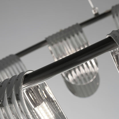Elegant Brass Chandelier with Smoke Gray Shade