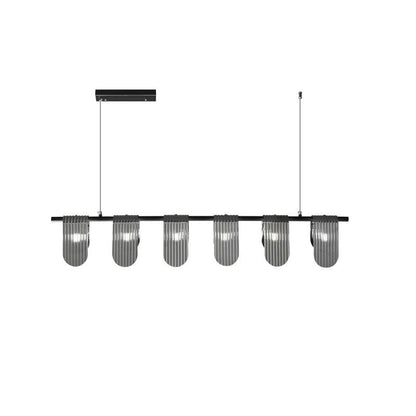Elegant Brass Chandelier with Smoke Gray Shade
