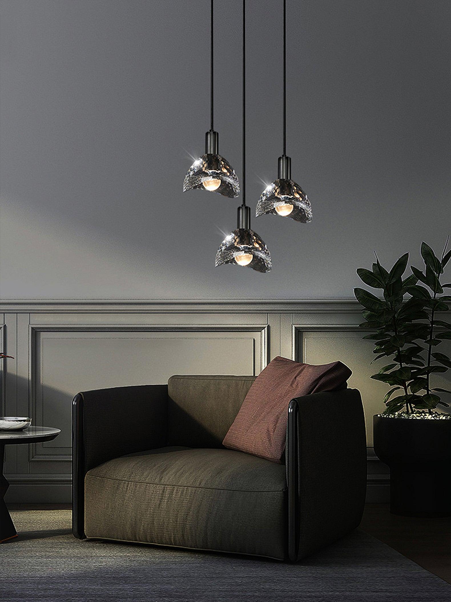 Latham Copper and Glass Pendant Lamp