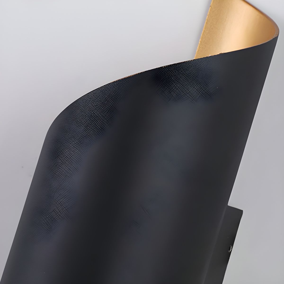 Lila Wall Lamp with Black and Gold Swirl Design