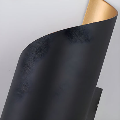 Lila Wall Lamp with Black and Gold Swirl Design