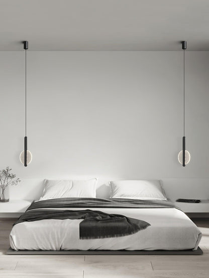 Modern Loomis Pendant Lamp with Brass & Black Finishes