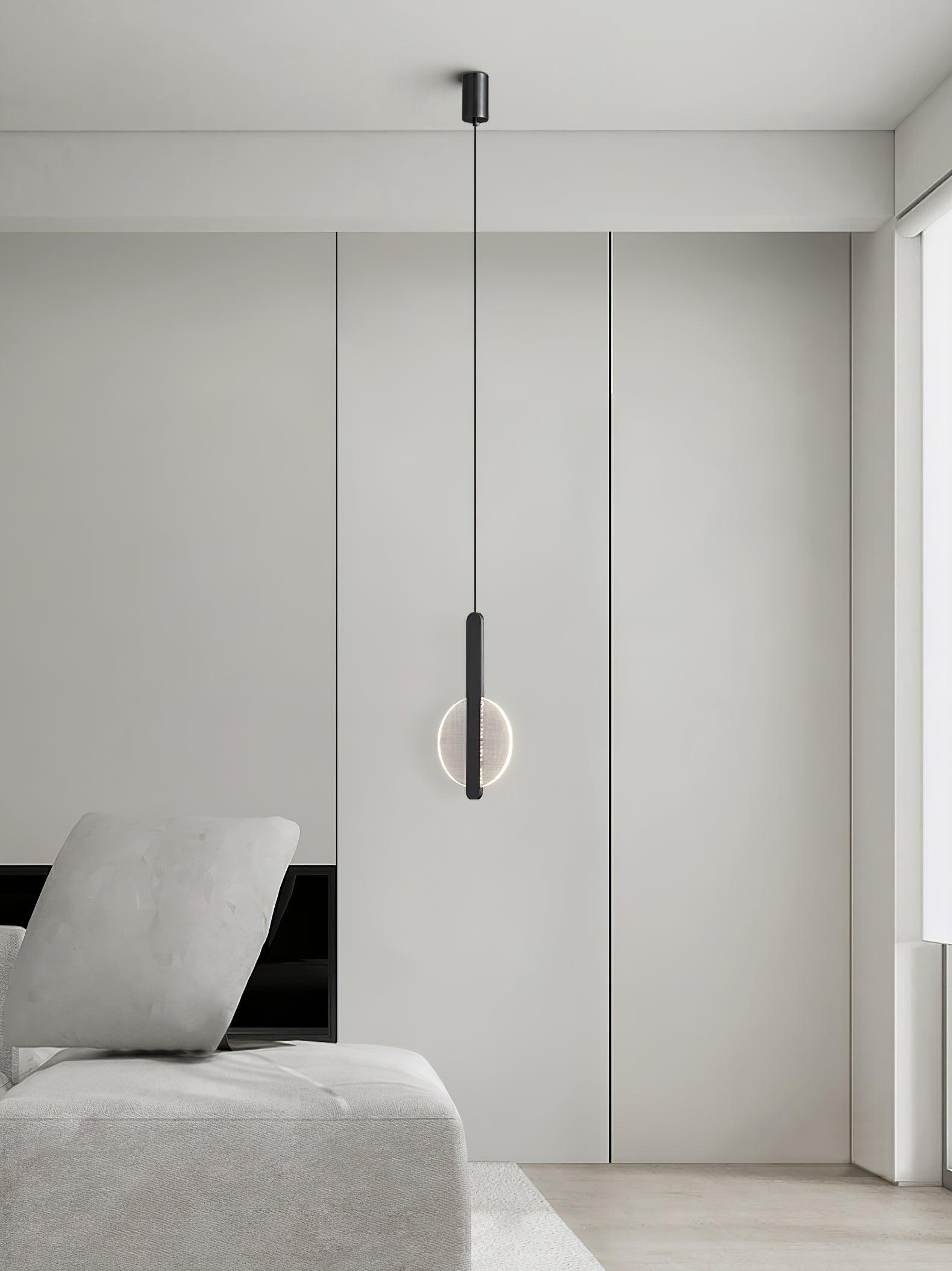 Modern Loomis Pendant Lamp with Brass & Black Finishes